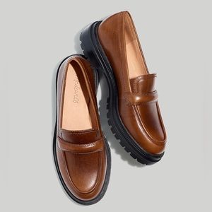 NWOT Madewell Bradley Lug Sole Stable Leather Loafer 8.5